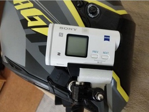 fotoğraf ve video mount adaptör sony hdr-as200v action kamera hobi monte edin gerçek adaptörü kask montaj 3d print model - Mito3D