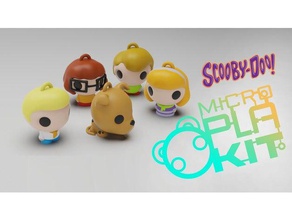 scooby-doo set microplakit series toys games action figure charm collectible collection figurine keychain miniature mystery machine nsfw purakito scooby doo daphne fred shaggy velma toymaker 3d print model - Mito3D