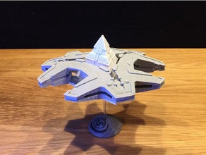 stargate goauld hatak en rodajas vehículos scifi sg-1 nave espacial 3d print model - Mito3D