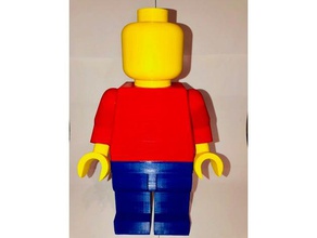 yelow man art big lego 3d print model - Mito3D
