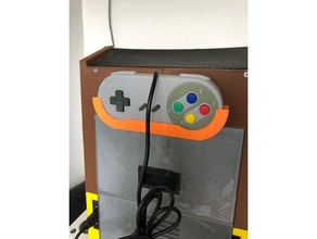 snes control holder retrocade build toys games arcade mame nintendo 3d print model - Mito3D
