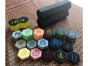 caja de almacenamiento la colmena juego multi color las baldosas juegos boardgame mesa 3d print model - Mito3D