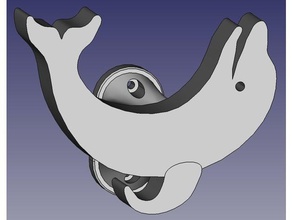 toallero delfin dolphin hook towel household 3d print model - Mito3D