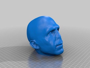 smoothed volemort head sculptures deathly hallows harrypotter harry potter voldemort wizard 3d print model - Mito3D