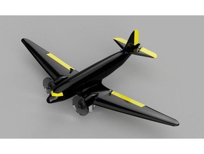 c-47 dakota rc plane vehicles 3d printed airplane c47 dc-3 dc3 radio controlled 3d print model - Mito3D