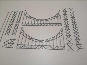 estructura met&aacutelicasecci&oacuten del puente golden gate 3d stampa 3d print model - Mito3D