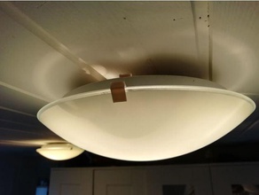 lampada da soffitto morsetto di sostituzione parti ikea supporto della paralume tonalità del clip t0201 3d print model - Mito3D