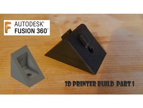 3d printer build part 1 3030 corner bracket parts extrusion 3d print model - Mito3D