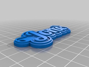 jone 22 font 8cm long keychains customized 3d print model - Mito3D