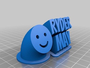 ryder nameplate office customized 3d print model - Mito3D