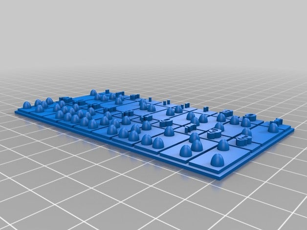 iki braille alfabesi parçası 3d yazıcılar 3D print model - Mito3D