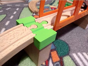 ikea lillabo Holz-Zug-Brücke-adapter - Spielzeug Spiel Zubehör 3d print model - Mito3D