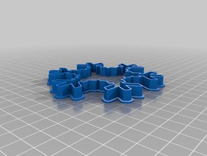 grande il mio personalizzato snowflake cookie cutter cucina pranzo 3d print model - Mito3D
