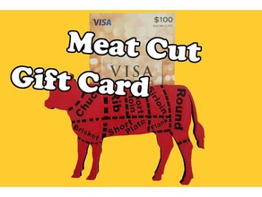 meat cut gift card holder other 3d print model - Mito3D