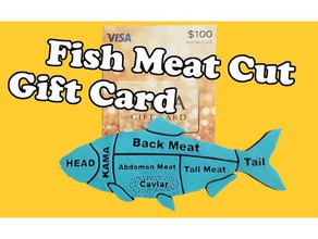 carne de peixe cortado titular do cartão presente outros 3d print model - Mito3D