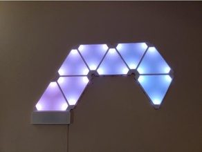 magnetic triangular led lights nanoleaf interactive art electronics strip 3d print model - Mito3D