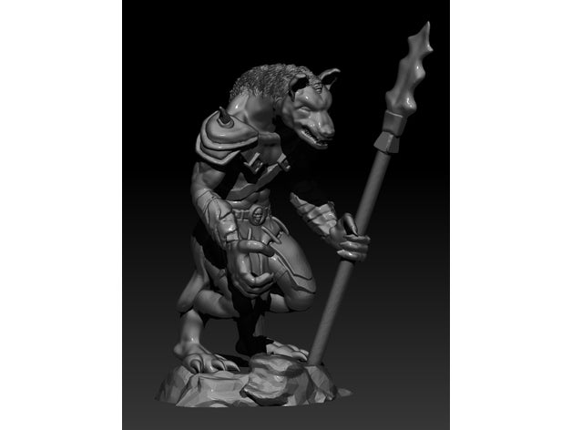 gnoll mini juegos dungeons dragons monster mesa 3D print model - Mito3D