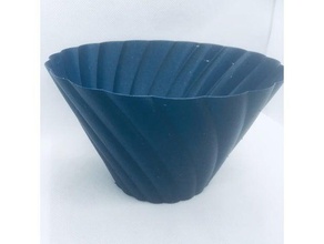 anpassbare twisted vase Container Schüssel curling Stirnrad jar nsfw openscad pan parametric spiralized spiral spiral-vase-Modus Schiff Wicklung 3d print model - Mito3D