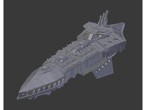 battlefleet gothic abstoßend class grand cruiser Fahrzeuge 3d print model - Mito3D