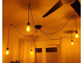 ikea sekond lamp spider chandelier household 3d print model - Mito3D