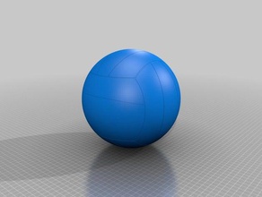 volley blu rosso bianco oggetti di scena palla sport 3d print model - Mito3D