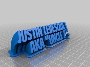uncle nameplate office customized 3d print model - Mito3D
