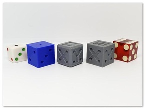20 mm dice calibration cube 3d printing tests die six sided 3d print model - Mito3D