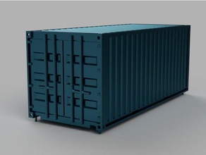 ho ölçekli konteyner 20 fit piko uyumlu araç 187 diorama ho-ölçek model trenler düzeni tren 3d print model - Mito3D