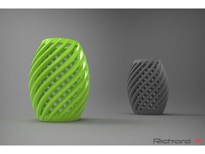 Spirale hex vase rf Dekor Kunst nsfw spiral 3d print model - Mito3D