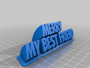 merry office personalizzato 3d print model - Mito3D