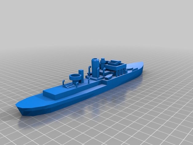 1300 flower-class corvette vehicles model ship naval wargames scale wargaming ww2 wwii 3D print model - Mito3D