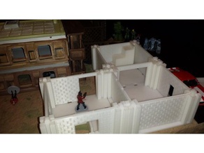 básico de edificio ladrillo conjunto los edificios estructuras modular las guerras la estrella legión terreno wargame zombie 3d print model - Mito3D