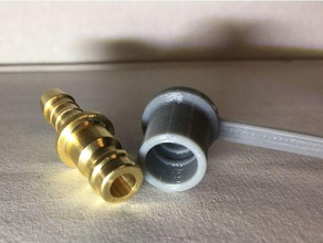 end cap pneumatic quick disconnect plug nw5 parts fitting 3d print model - Mito3D