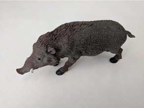 warthog animals 3d scan pig toy 3d print model - Mito3D