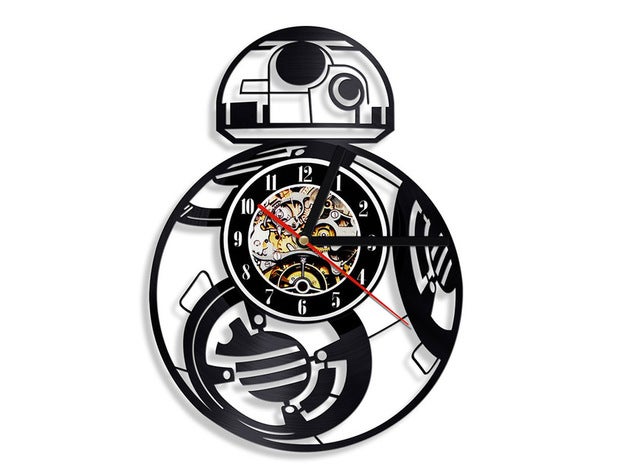 star wars bb8 wallclock decoración 3D print model - Mito3D