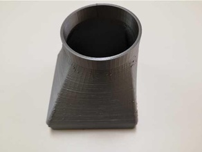 enlace entre un ventilador tubo vidrio-pl&aacutestico 3d printing 3d print model - Mito3D