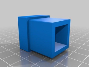 square tube cap 25x25x1 mm diy 25mm Rechteckrohr 3d print model - Mito3D