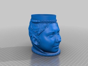 jar lid 6 3d printing capholder cap holder cup girl girls head jars pencil pencilholder 3d print model - Mito3D