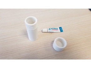 small cream tube saving can containers herpes screw 3d print model - Mito3D