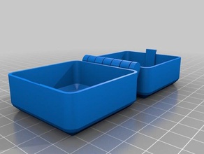 box 50x50mm containers hinge hinged storage 3d print model - Mito3D