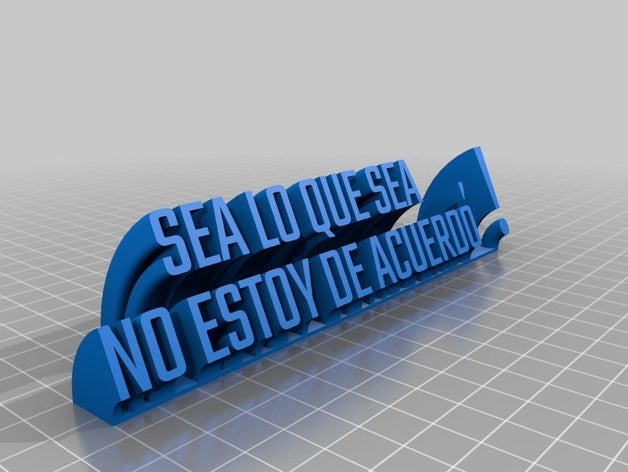 my customized sweeping 2-line name plate office 3D print model - Mito3D