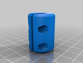 my customized parametric shaft coupler 5 8 3d printer parts 3d print model - Mito3D