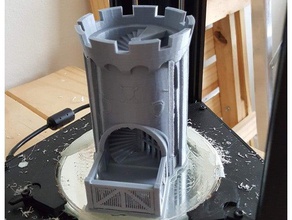 custom castle dice tower moveable gate 3d print model - Mito3D