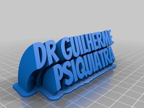 dr sweeping 2-line name plate office customized 3d print model - Mito3D