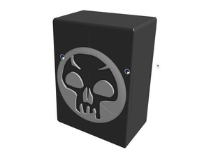 ccg box magnetic locks mtg black edh toy game accessories 3d print model - Mito3D