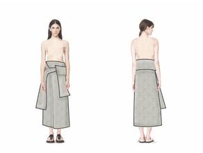 skirt-technical fabric costume 3d print model - Mito3D