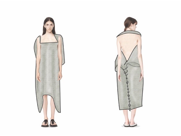 dress2-stricken Kostüm 3D print model - Mito3D