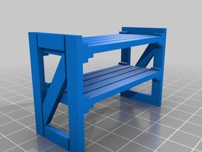 my customized parametric 2x4 shelves 118 scale playsets 3d print model - Mito3D