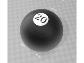 magic d20 ball dice 3d print model - Mito3D