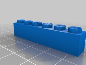 tente brick 1x6 my customized openscad generator generador ladrillos construction toys 3d print model - Mito3D
